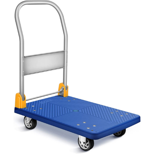 Entuff Platform Trolley – Durable Fiber Deck Trolley with Wheels for Warehouse & Factory Use